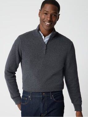 J. Crew Men's Half-Zip Sweater - Charcoal
